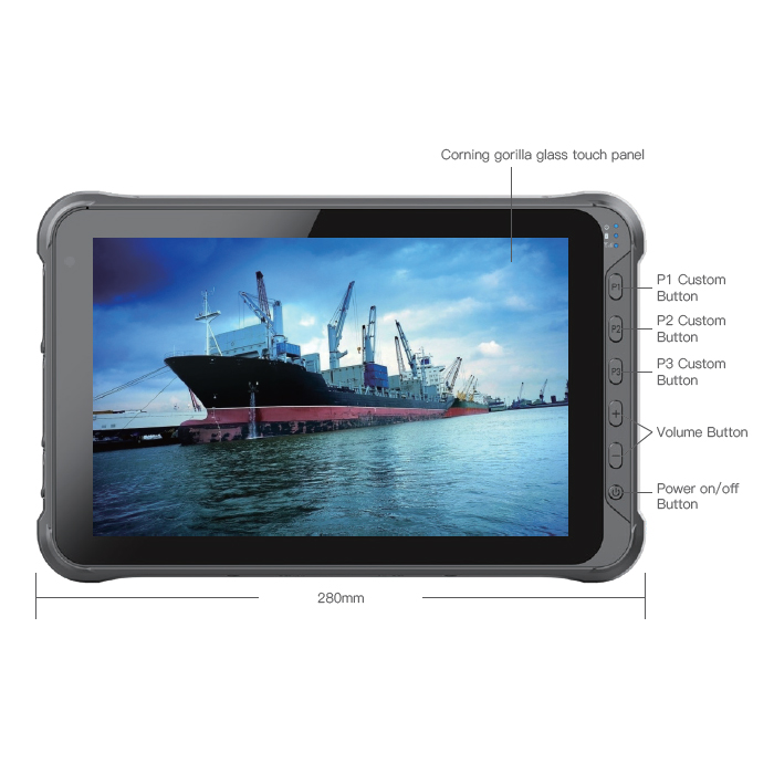 SANTIANNE Tablette KX-10Q Tablette 10 pouces incassable, antichoc, étanche, écran tactile, très grande autonomie, durcie, militarisée IP65  - KX-10Q