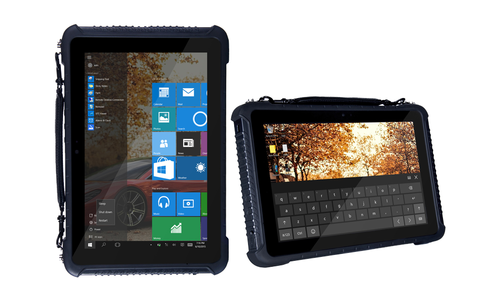 Tablette KX-10H - Tablette incassable, antichoc, étanche, écran tactile, très grande autonomie, durcie, militarisée IP65  - KX-10H - SANTIANNE